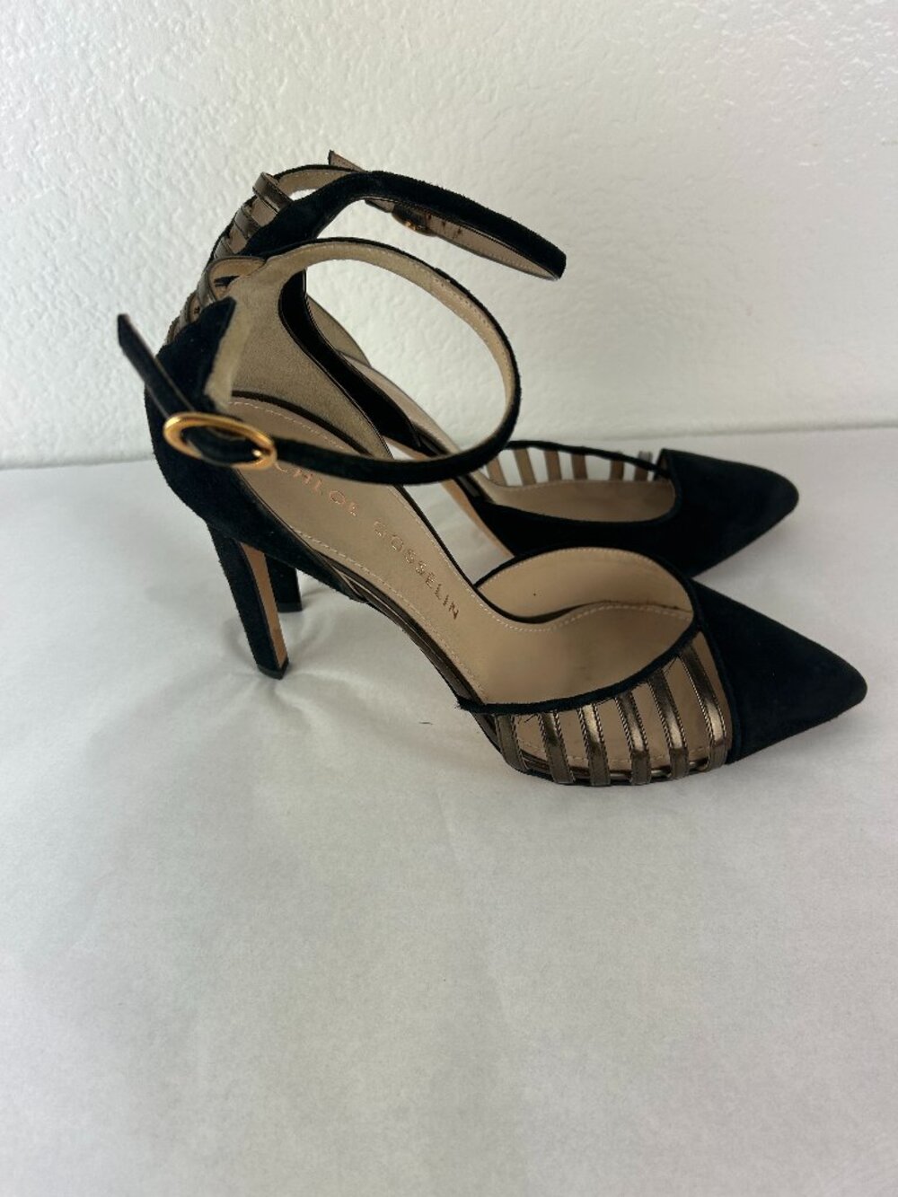 Chloe Gosselin Amaryllis Pump Black Stileto Heel Size 8